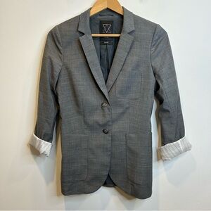 Aritzia Talula Exeter Boyfriend Blazer in a gray wool blend